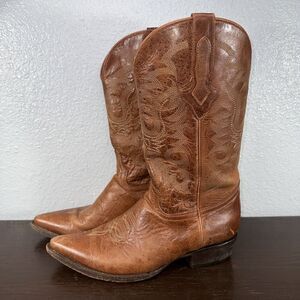 Men's El Presidente Gold Collection 2 Brown Leather Western Boots Size 10.5 EUC